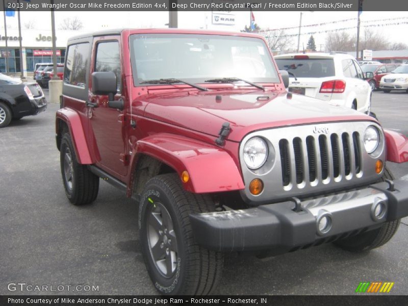 Deep Cherry Red Crystal Pearl / Freedom Edition Black/Silver 2013 Jeep Wrangler Oscar Mike Freedom Edition 4x4