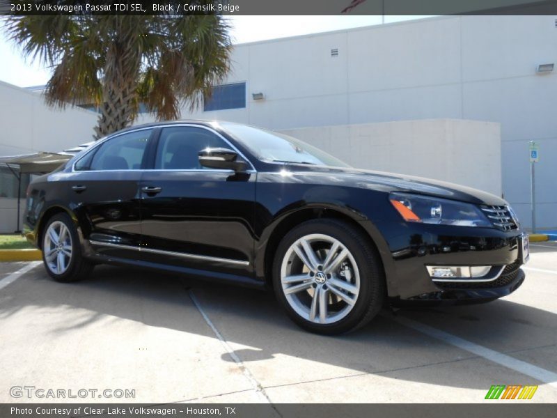 Black / Cornsilk Beige 2013 Volkswagen Passat TDI SEL