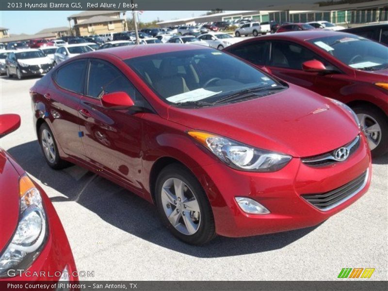 Red Allure / Beige 2013 Hyundai Elantra GLS