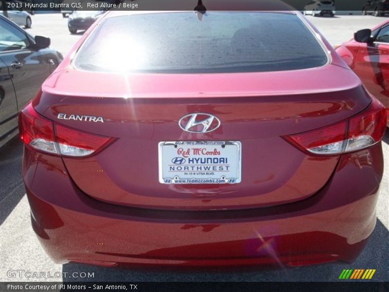 Red Allure / Beige 2013 Hyundai Elantra GLS