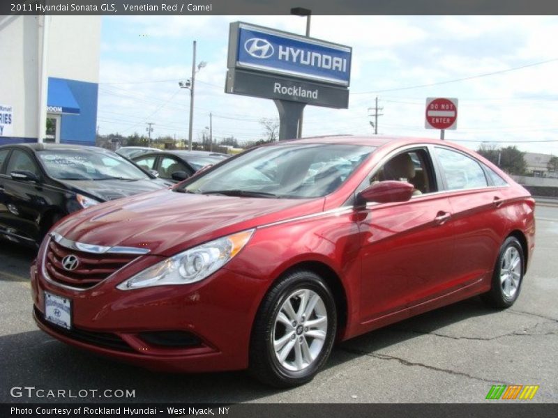 Venetian Red / Camel 2011 Hyundai Sonata GLS
