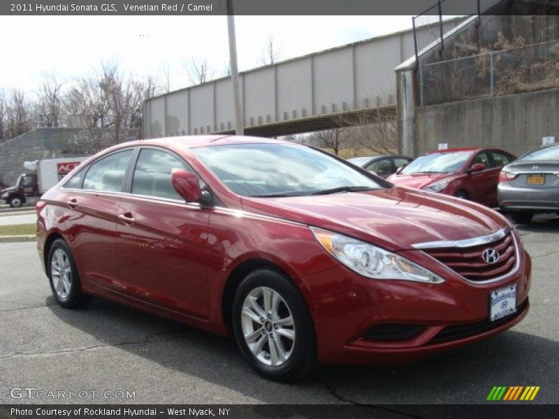 Venetian Red / Camel 2011 Hyundai Sonata GLS