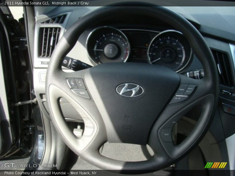 Midnight Black / Gray 2011 Hyundai Sonata GLS