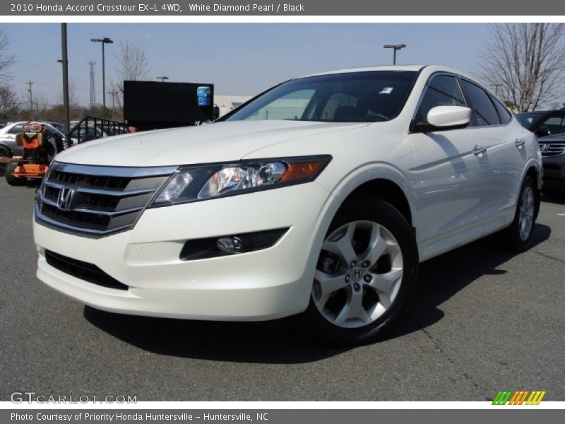 White Diamond Pearl / Black 2010 Honda Accord Crosstour EX-L 4WD
