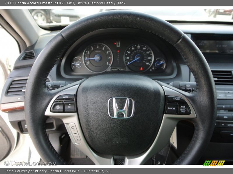 White Diamond Pearl / Black 2010 Honda Accord Crosstour EX-L 4WD