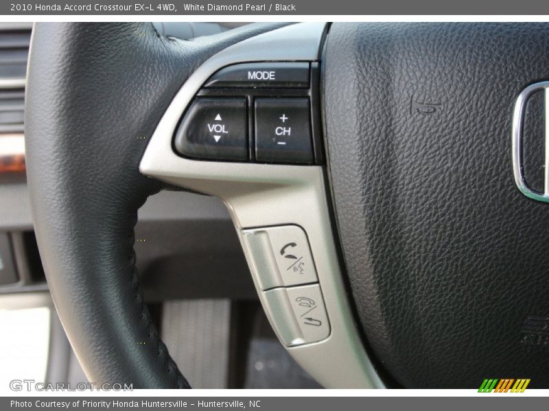 White Diamond Pearl / Black 2010 Honda Accord Crosstour EX-L 4WD