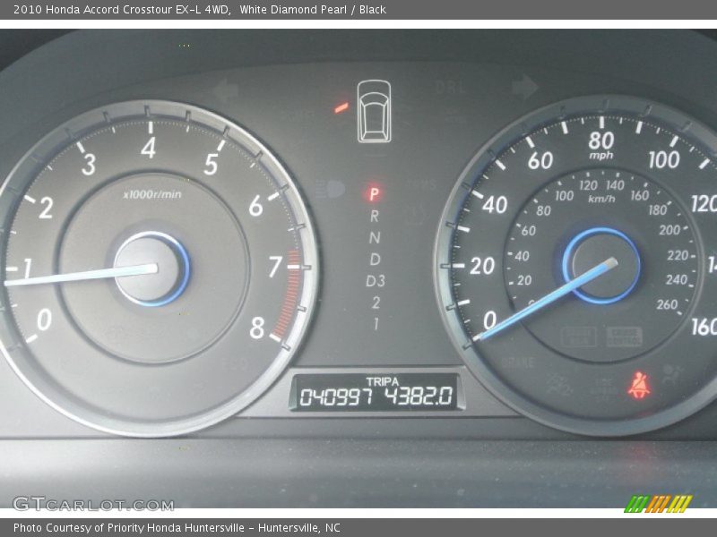 White Diamond Pearl / Black 2010 Honda Accord Crosstour EX-L 4WD