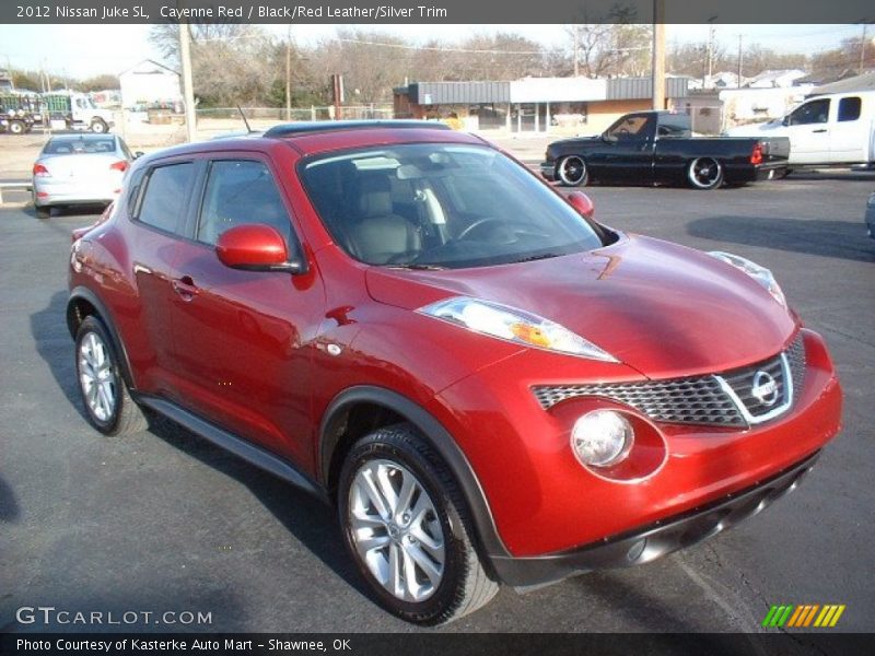 Cayenne Red / Black/Red Leather/Silver Trim 2012 Nissan Juke SL