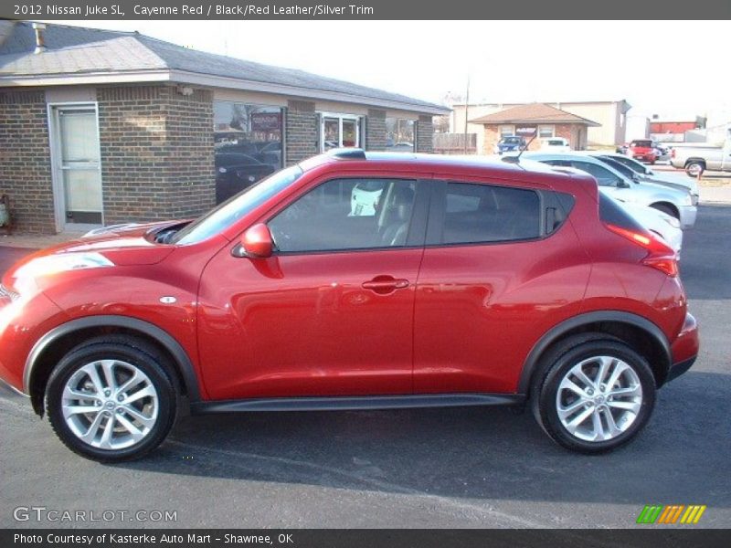 Cayenne Red / Black/Red Leather/Silver Trim 2012 Nissan Juke SL