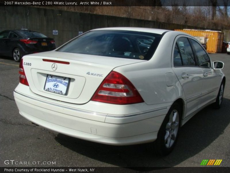 Arctic White / Black 2007 Mercedes-Benz C 280 4Matic Luxury