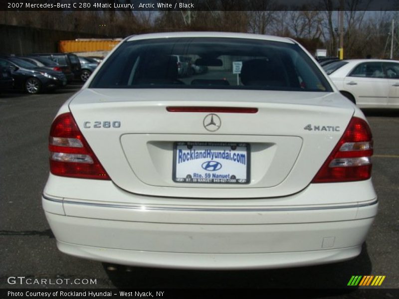 Arctic White / Black 2007 Mercedes-Benz C 280 4Matic Luxury
