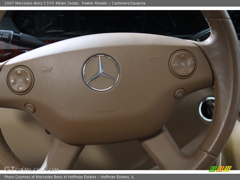 Pewter Metallic / Cashmere/Savanna 2007 Mercedes-Benz S 550 4Matic Sedan