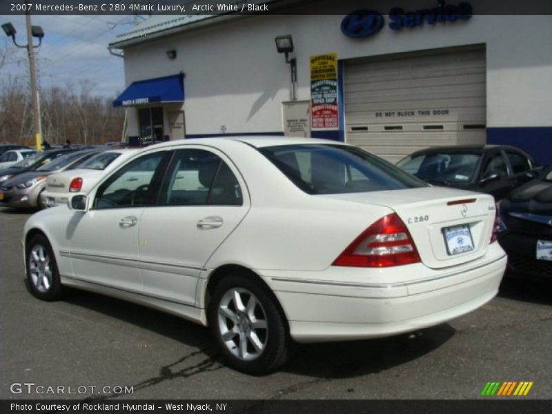 Arctic White / Black 2007 Mercedes-Benz C 280 4Matic Luxury