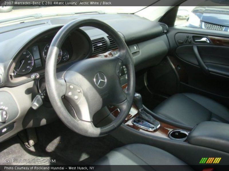Arctic White / Black 2007 Mercedes-Benz C 280 4Matic Luxury