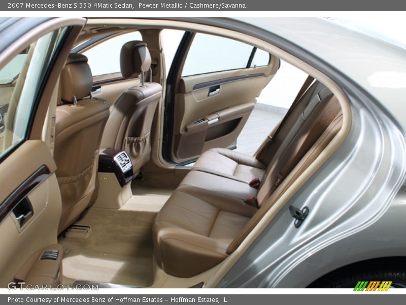 Rear Seat of 2007 S 550 4Matic Sedan