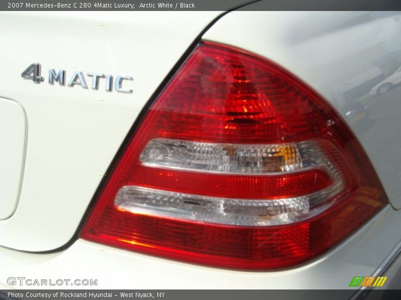 Arctic White / Black 2007 Mercedes-Benz C 280 4Matic Luxury
