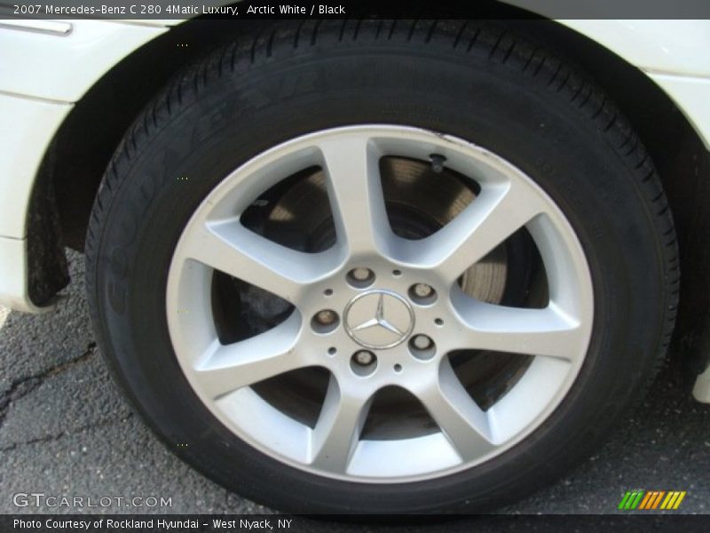 Arctic White / Black 2007 Mercedes-Benz C 280 4Matic Luxury