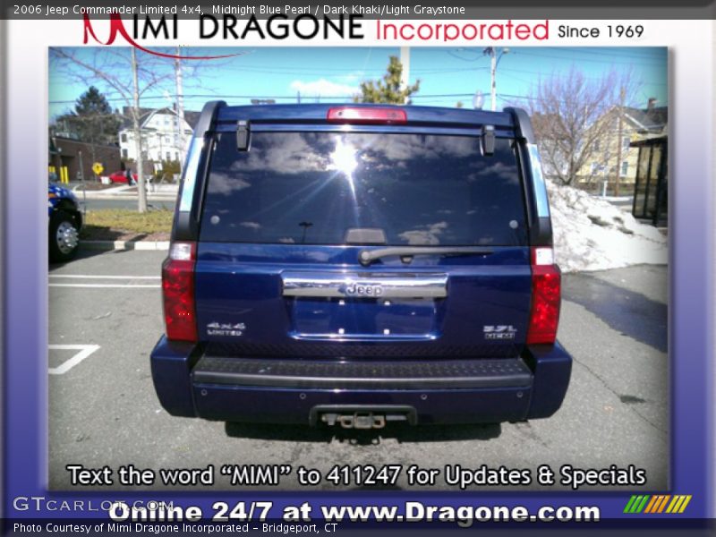 Midnight Blue Pearl / Dark Khaki/Light Graystone 2006 Jeep Commander Limited 4x4