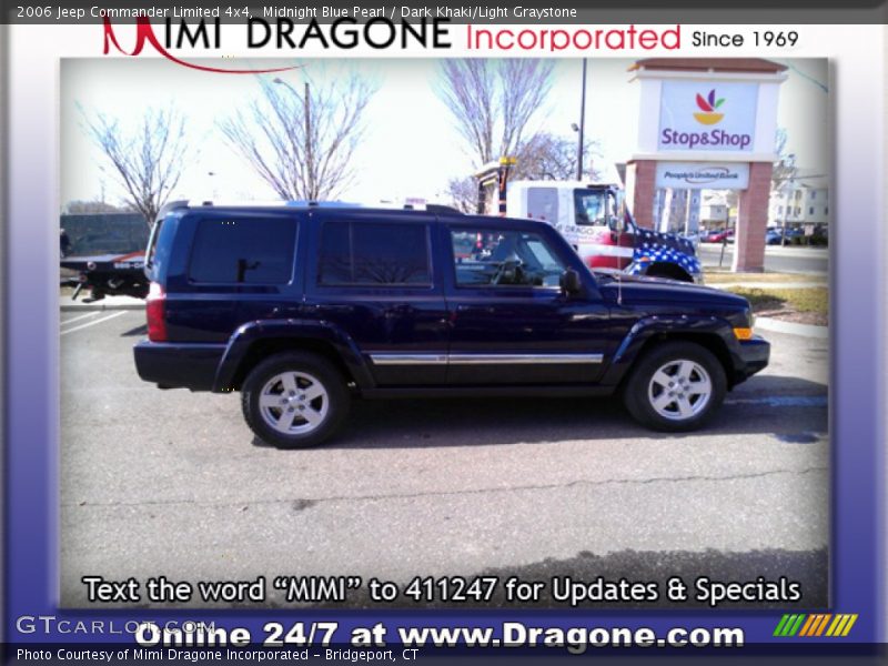 Midnight Blue Pearl / Dark Khaki/Light Graystone 2006 Jeep Commander Limited 4x4