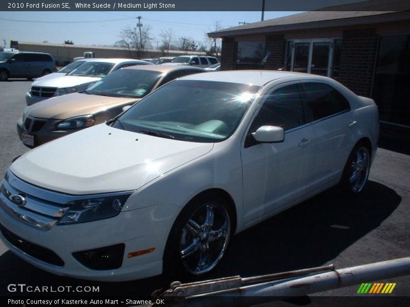 White Suede / Medium Light Stone 2010 Ford Fusion SE