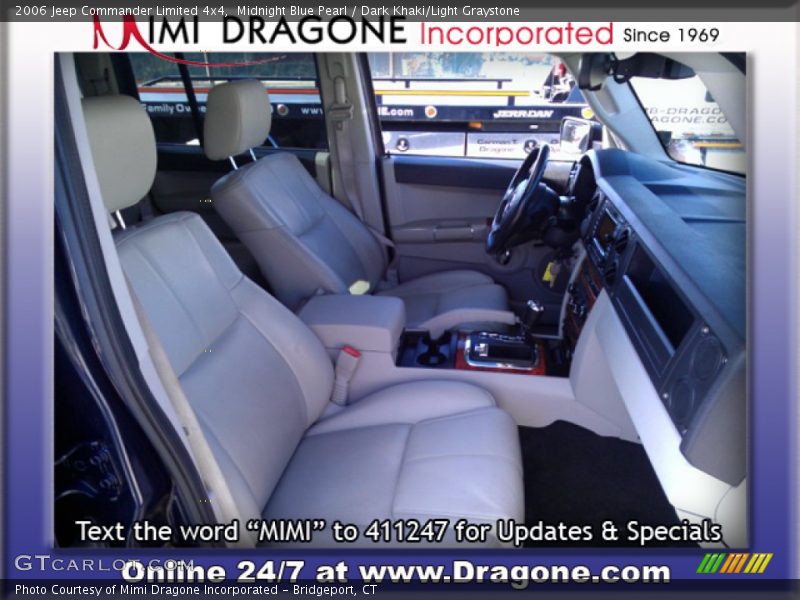 Midnight Blue Pearl / Dark Khaki/Light Graystone 2006 Jeep Commander Limited 4x4