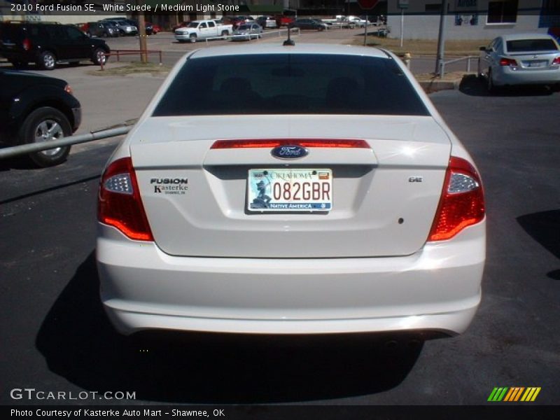 White Suede / Medium Light Stone 2010 Ford Fusion SE