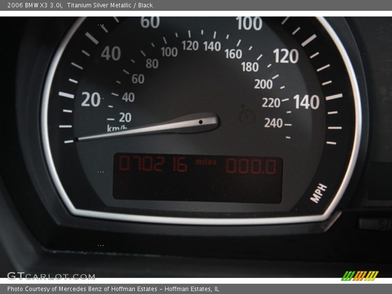 Titanium Silver Metallic / Black 2006 BMW X3 3.0i