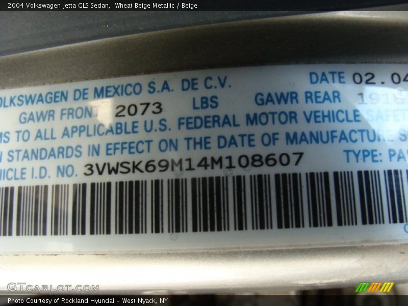Wheat Beige Metallic / Beige 2004 Volkswagen Jetta GLS Sedan