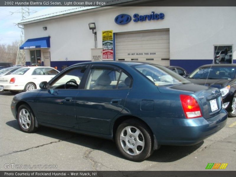 Light Ocean Blue / Beige 2002 Hyundai Elantra GLS Sedan