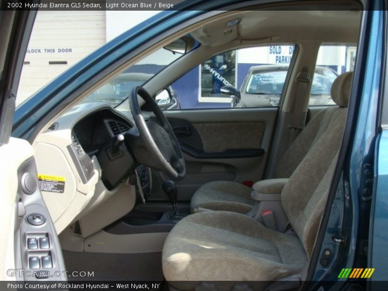 Light Ocean Blue / Beige 2002 Hyundai Elantra GLS Sedan
