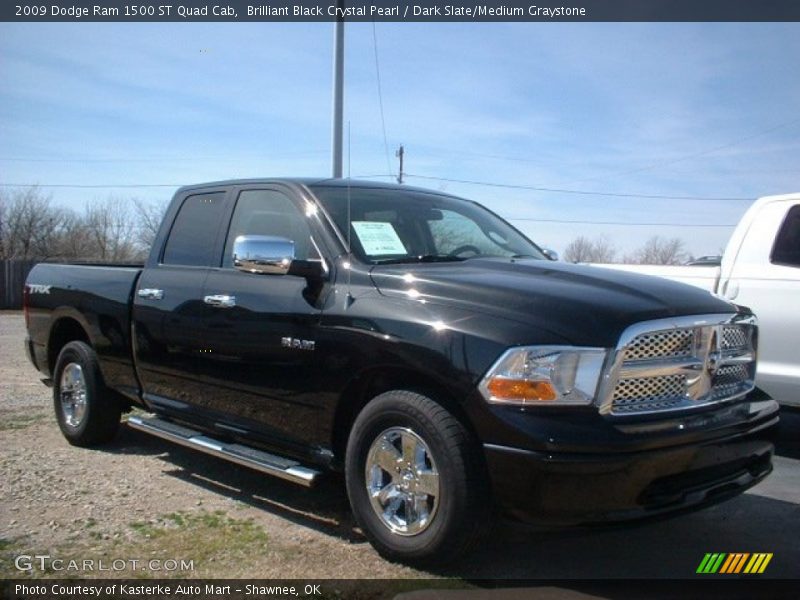 Brilliant Black Crystal Pearl / Dark Slate/Medium Graystone 2009 Dodge Ram 1500 ST Quad Cab