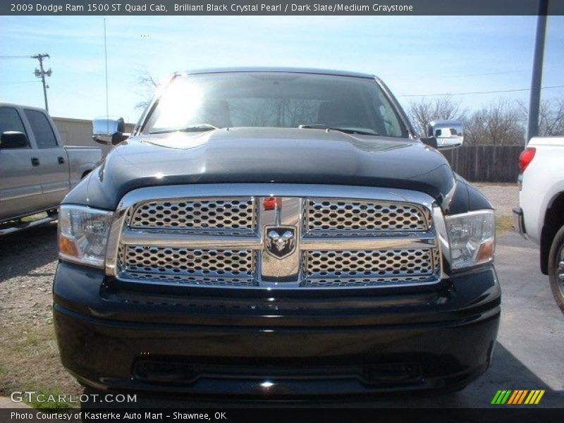 Brilliant Black Crystal Pearl / Dark Slate/Medium Graystone 2009 Dodge Ram 1500 ST Quad Cab