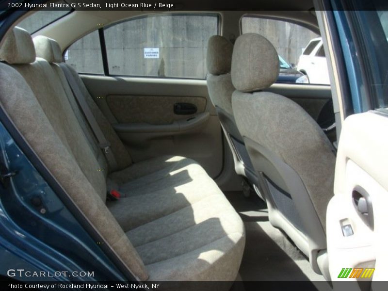Light Ocean Blue / Beige 2002 Hyundai Elantra GLS Sedan