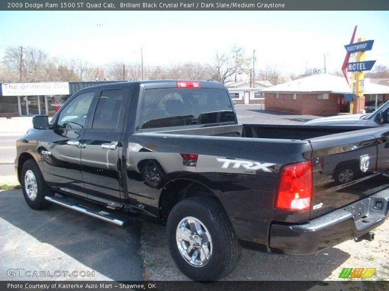 Brilliant Black Crystal Pearl / Dark Slate/Medium Graystone 2009 Dodge Ram 1500 ST Quad Cab