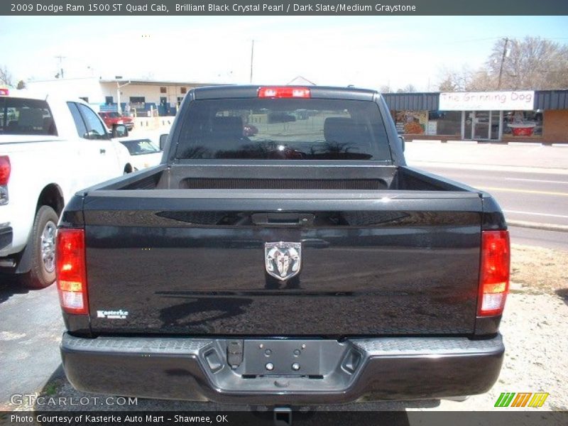 Brilliant Black Crystal Pearl / Dark Slate/Medium Graystone 2009 Dodge Ram 1500 ST Quad Cab