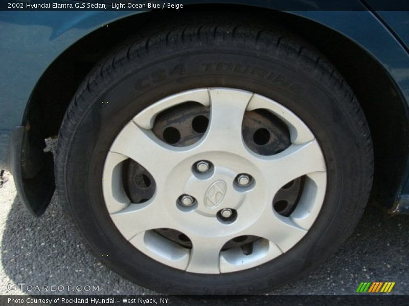 Light Ocean Blue / Beige 2002 Hyundai Elantra GLS Sedan