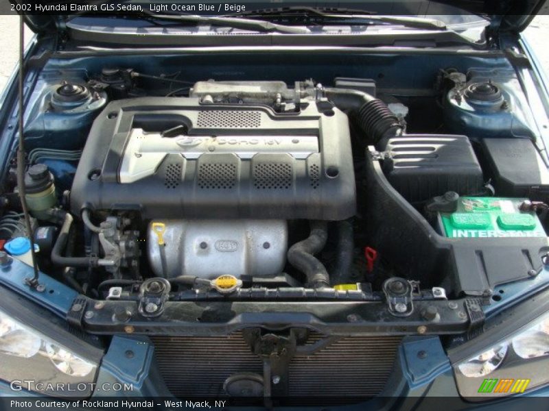 Light Ocean Blue / Beige 2002 Hyundai Elantra GLS Sedan