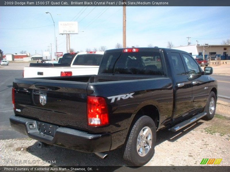 Brilliant Black Crystal Pearl / Dark Slate/Medium Graystone 2009 Dodge Ram 1500 ST Quad Cab