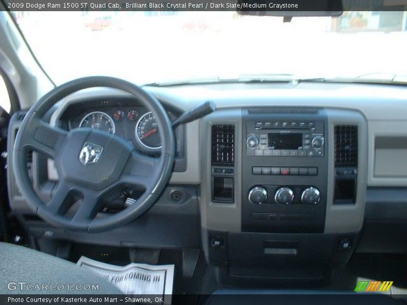 Brilliant Black Crystal Pearl / Dark Slate/Medium Graystone 2009 Dodge Ram 1500 ST Quad Cab