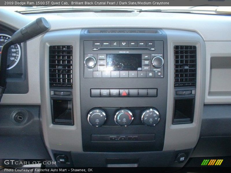 Brilliant Black Crystal Pearl / Dark Slate/Medium Graystone 2009 Dodge Ram 1500 ST Quad Cab