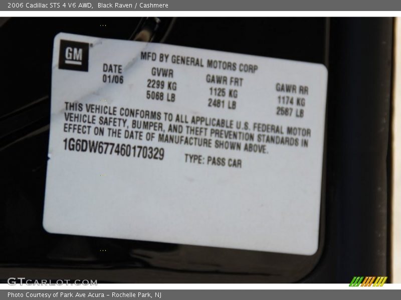Black Raven / Cashmere 2006 Cadillac STS 4 V6 AWD