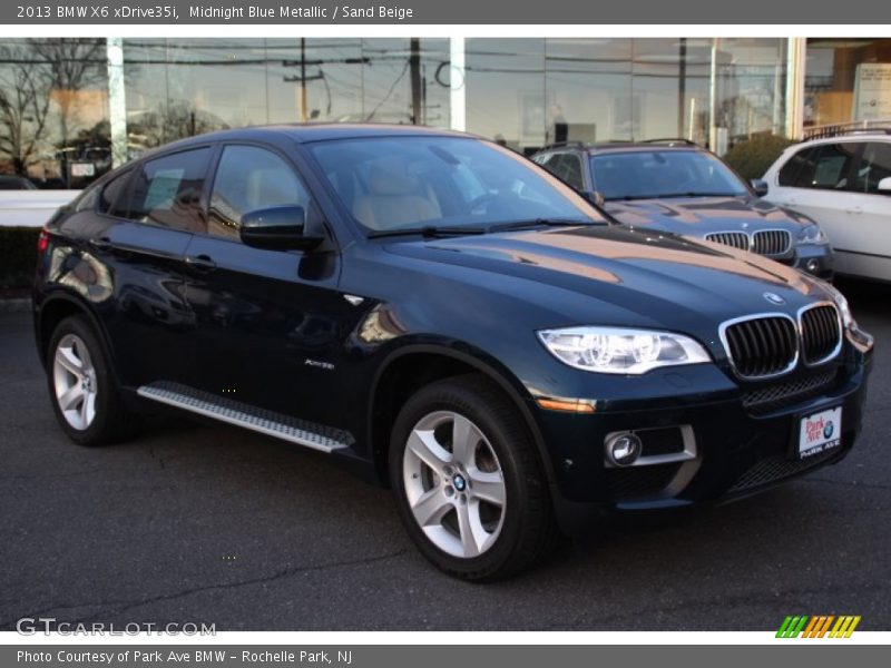 Midnight Blue Metallic / Sand Beige 2013 BMW X6 xDrive35i