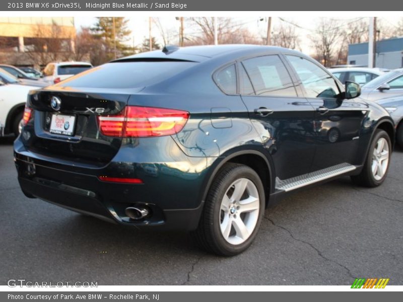 Midnight Blue Metallic / Sand Beige 2013 BMW X6 xDrive35i