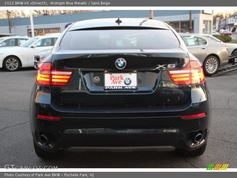 Midnight Blue Metallic / Sand Beige 2013 BMW X6 xDrive35i