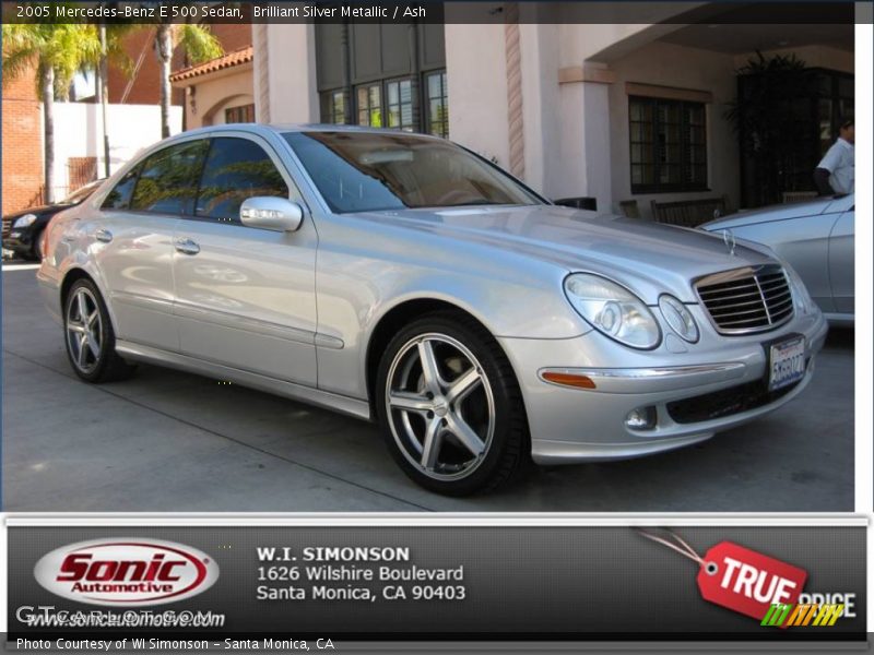 Brilliant Silver Metallic / Ash 2005 Mercedes-Benz E 500 Sedan