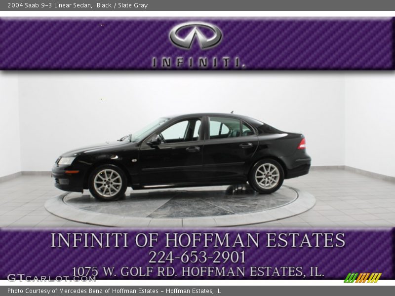 Black / Slate Gray 2004 Saab 9-3 Linear Sedan