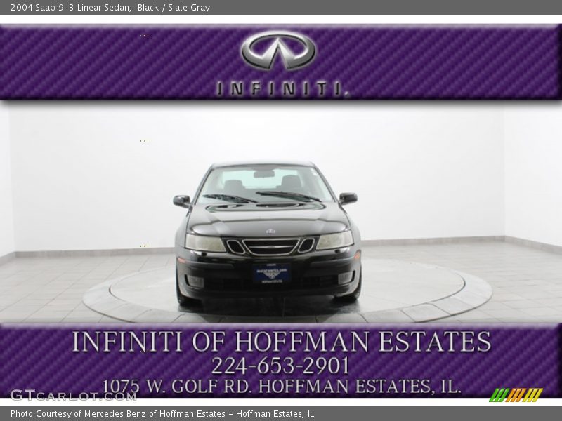 Black / Slate Gray 2004 Saab 9-3 Linear Sedan
