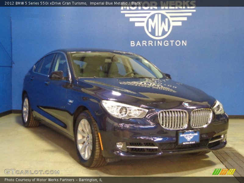 Imperial Blue Metallic / Black 2012 BMW 5 Series 550i xDrive Gran Turismo