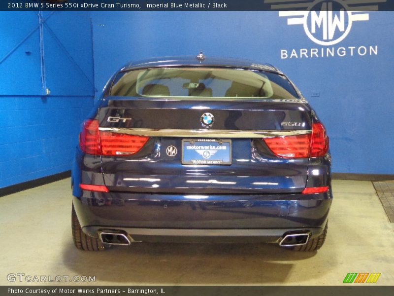 Imperial Blue Metallic / Black 2012 BMW 5 Series 550i xDrive Gran Turismo