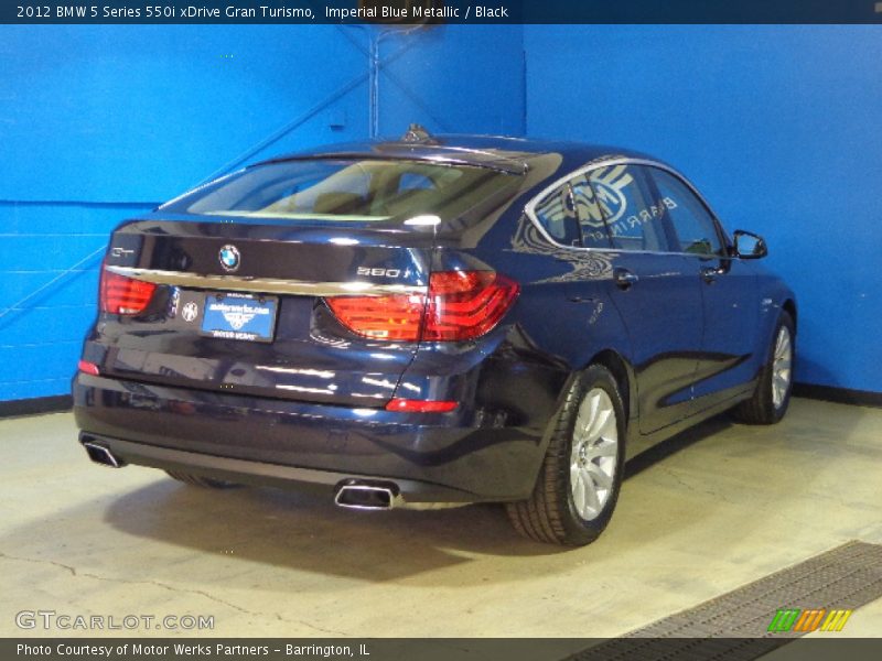 Imperial Blue Metallic / Black 2012 BMW 5 Series 550i xDrive Gran Turismo
